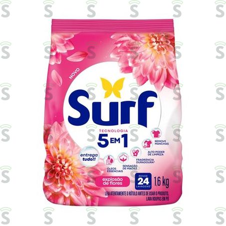  Surf-lava Roupas 1.6kg Rosas Flor de Lis