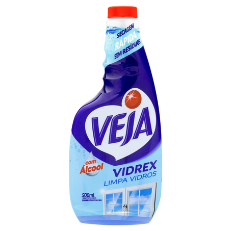 Limpa-vidros Veja Vidrex 500ml - Refil