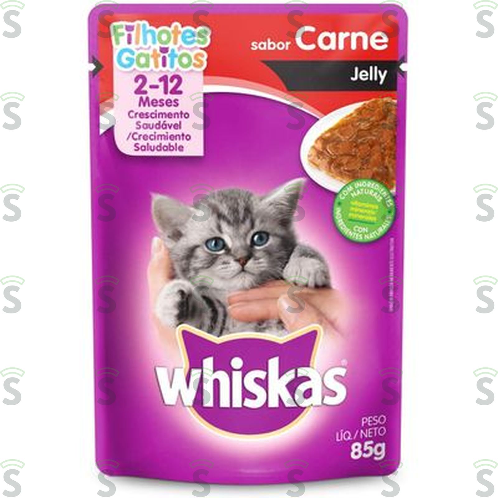 Ração Úmida Para Gatos Filhotes Whiskas Carne Jelly 85G