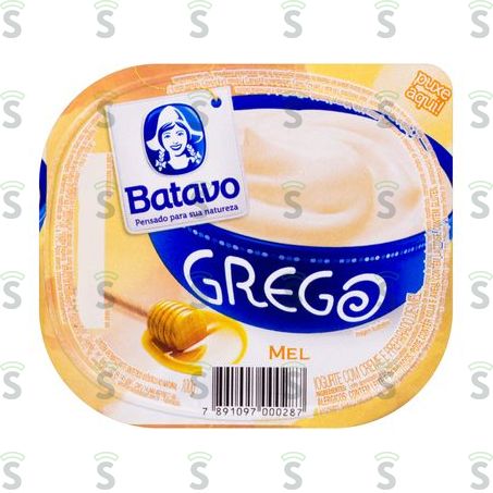  Iogurte Grego Batavo Mel Embalagem 100g