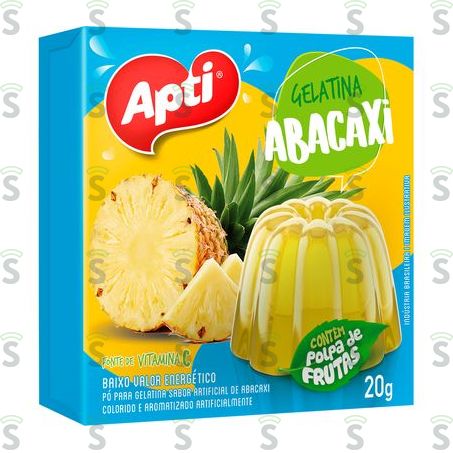  Gelatina Apti Sabor Abacaxi Caixa 20gr
