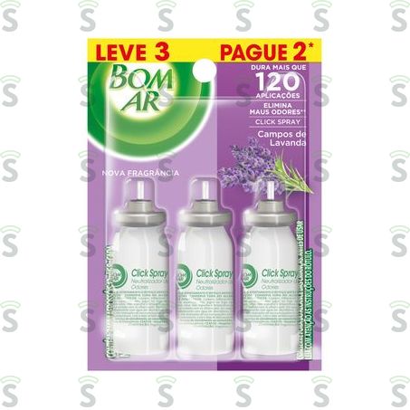  Aromatizador Air Wick Click Spray Lavanda Refil Oferta 36ml