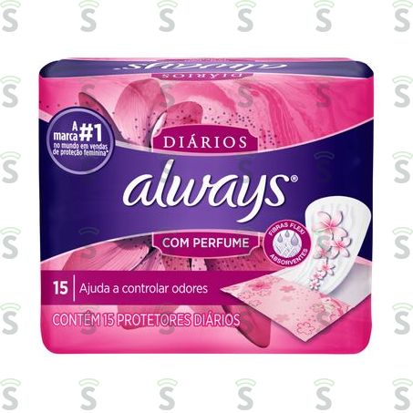  Protetor Diário Always Com Perfumeidades 15un