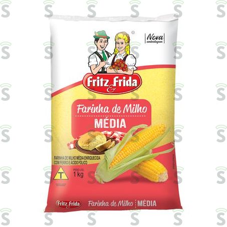  Farinha de Milho Fritz e Frida Média Embalagem 1kg