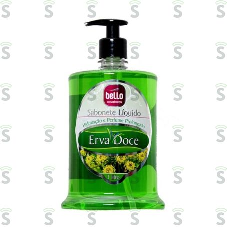 Sabonete Líquido Bello Cosméticos Erva Doce Frasco 1lt