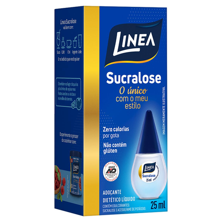 Adoçante Líquido Linea 25ml - Zero Calorias - Sucralose