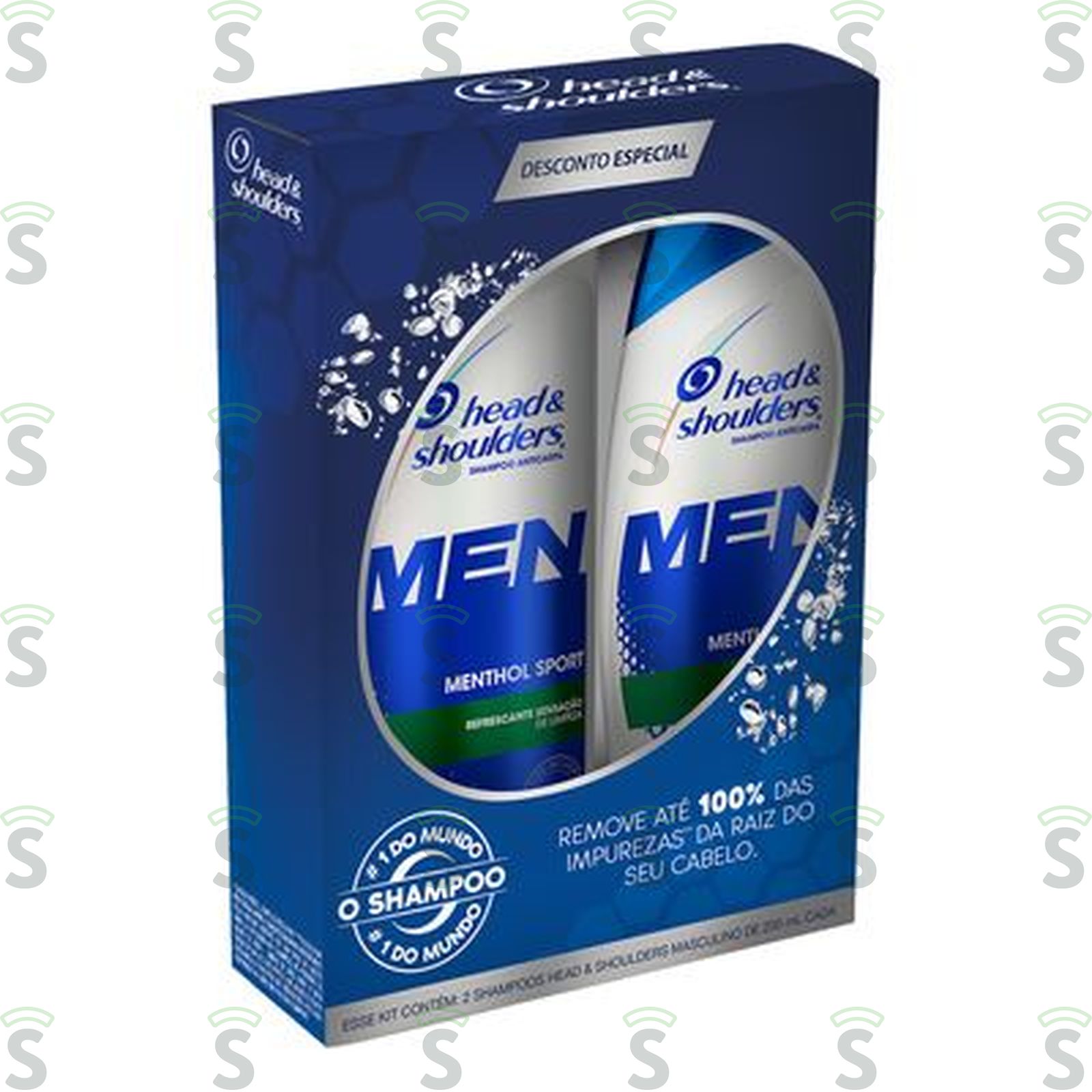 Kit Shampoo Anticaspa Menthol 200ml Cada Head & Shoulders Sport Men Caixa com 2un - 400ml