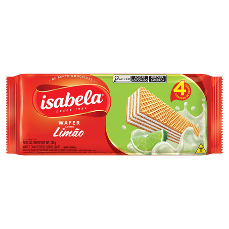 Biscoito Wafer Isabela 100g - Limão
