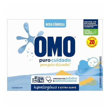 Sabão em pó omo puro cuidado 1.4kg