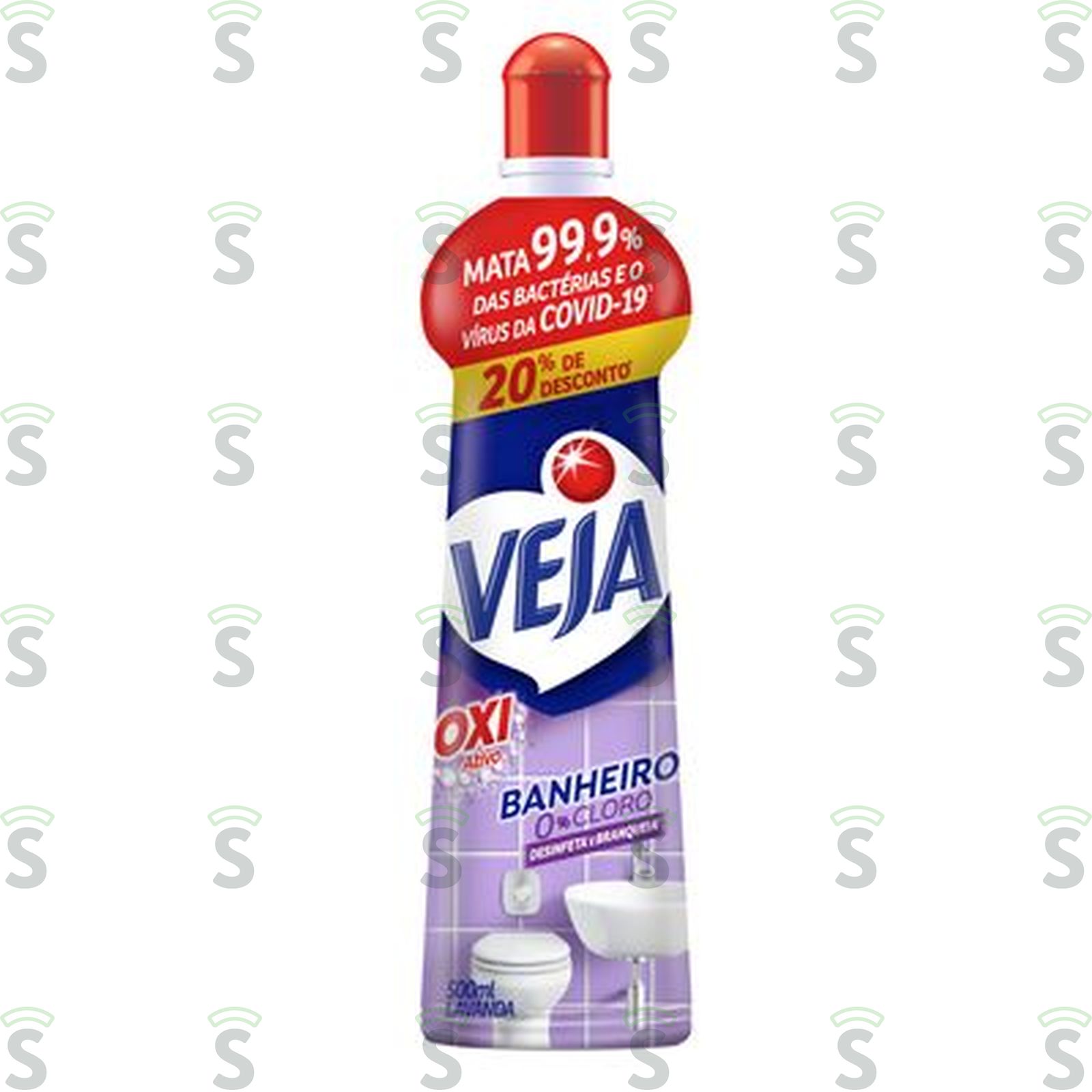 Desinfetante Banheiro Lavanda Veja Squeeze Grátis 20% de Desconto 500ML