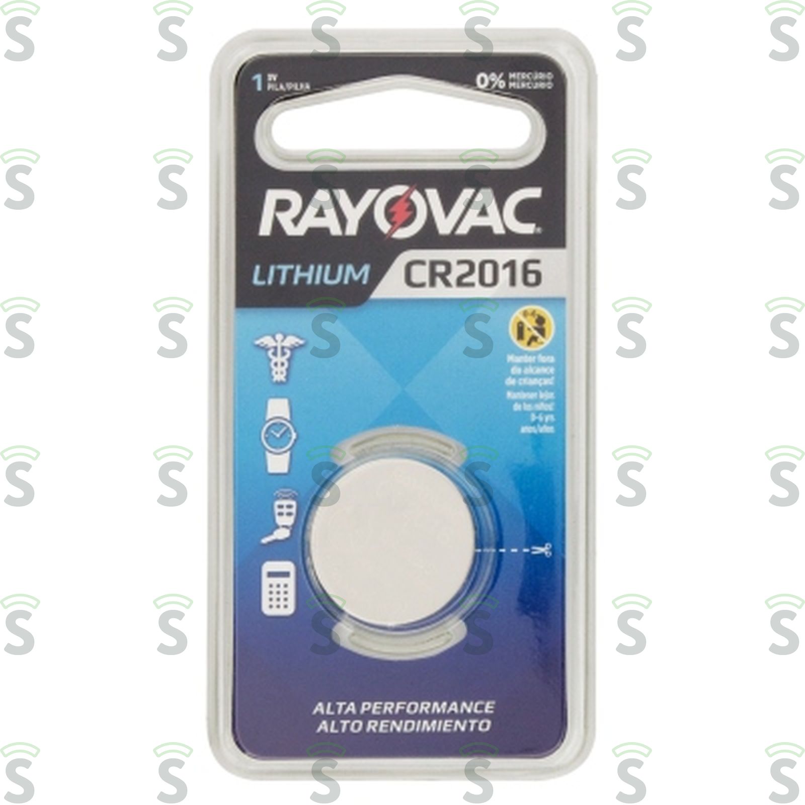 Bateria Elétrica Rayovac Botão 3v Cr2016 Embalagem 1UN