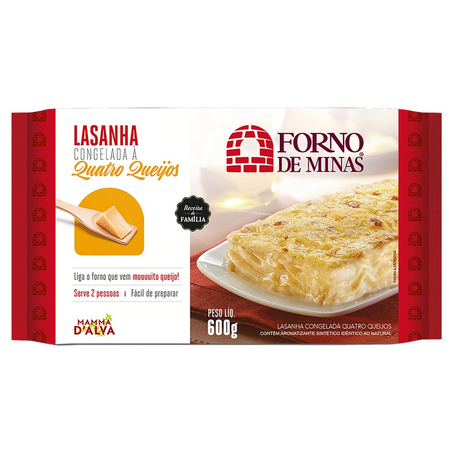 Lasanha Forno de Minas 600g - Quatro Queijos