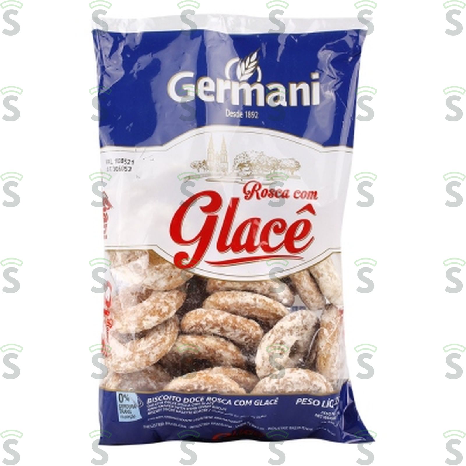 Germani-biscoito 350g rosca com glace