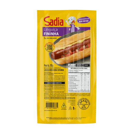 Linguiça sadia mista fininha 215g
