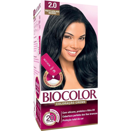 Tintura Biocolor Mini Kit - N. 2.0 - Preto Azulado Incrível