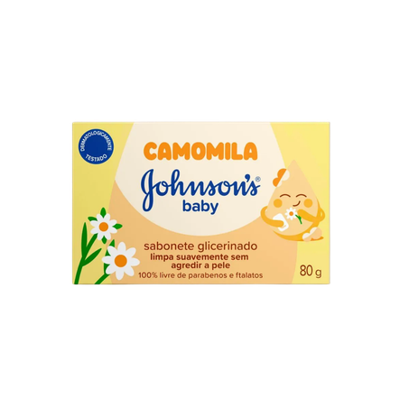 Sabonete Johnson Baby Em Barra Camomila Caixa 80g 
 
