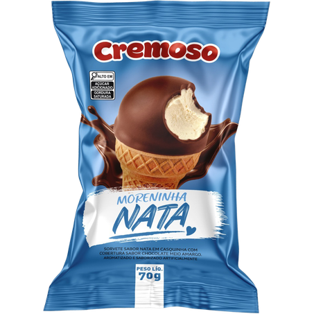 SORVETE CREMOSO MORENINHA NATA PACOTE 70G