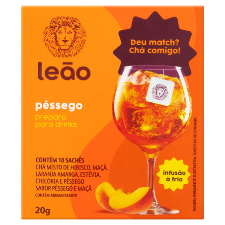 CHA LEAO DRINKS PESSEGO 20G C/