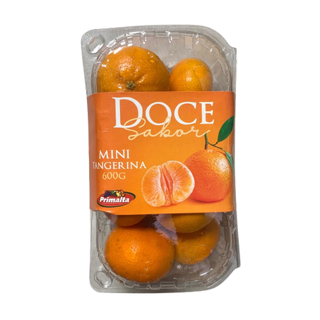 Mini tangerina doce sabor primalta bandeja 600g