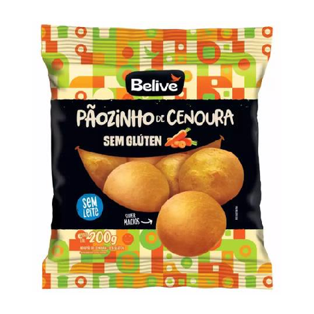 Pãozinho De Cenoura S/Gluten Belive 200g