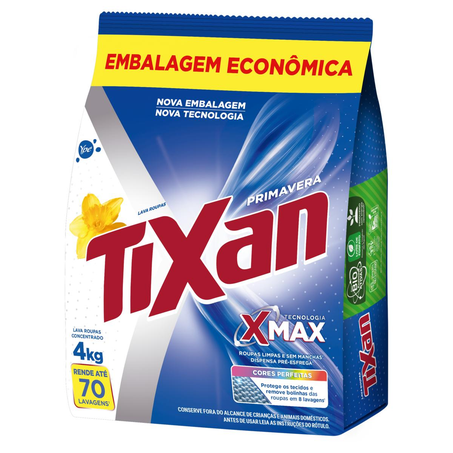 Sabão em Pó Tixan Ypê 4kg - Primavera - Sachê