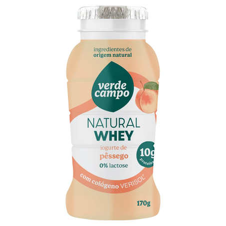 Iogurte Verde Campo 170g - Pêssego - 10g de Proteínas por Unidade