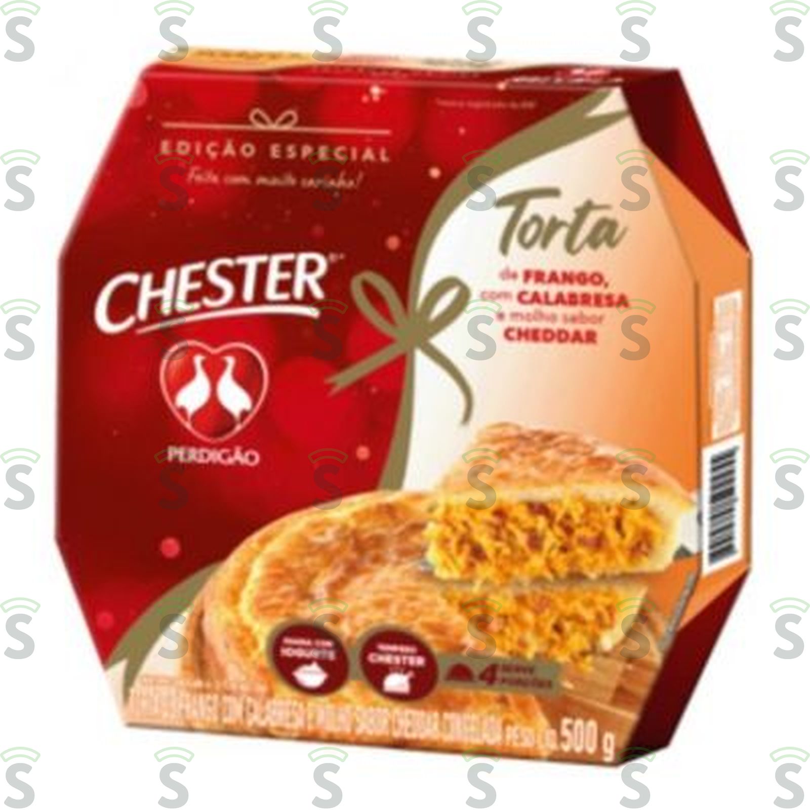 TORTA CHESTER C CALABRESA PERDIGAO 500G