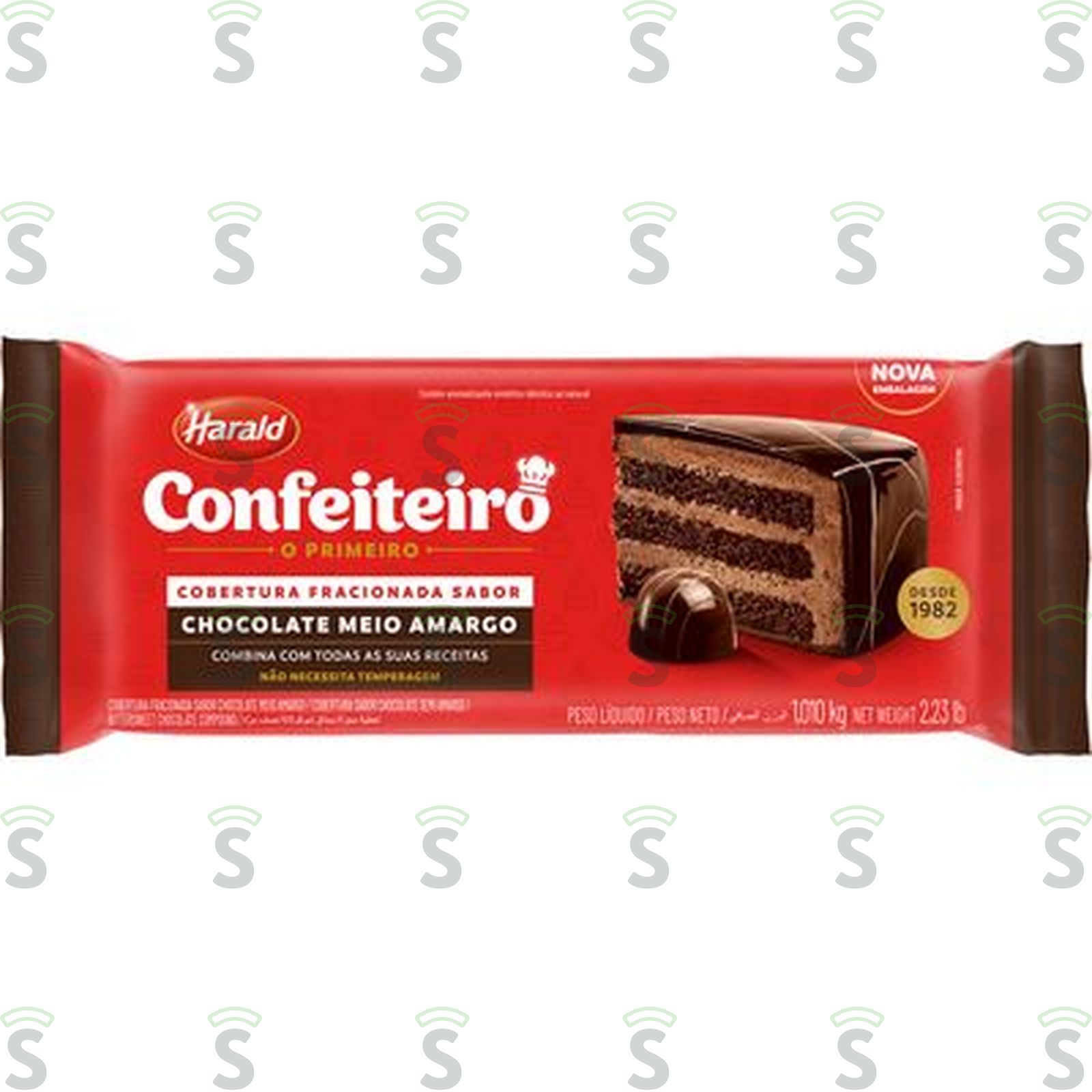 Harald-confeit.barra 1.01kg meio amargo