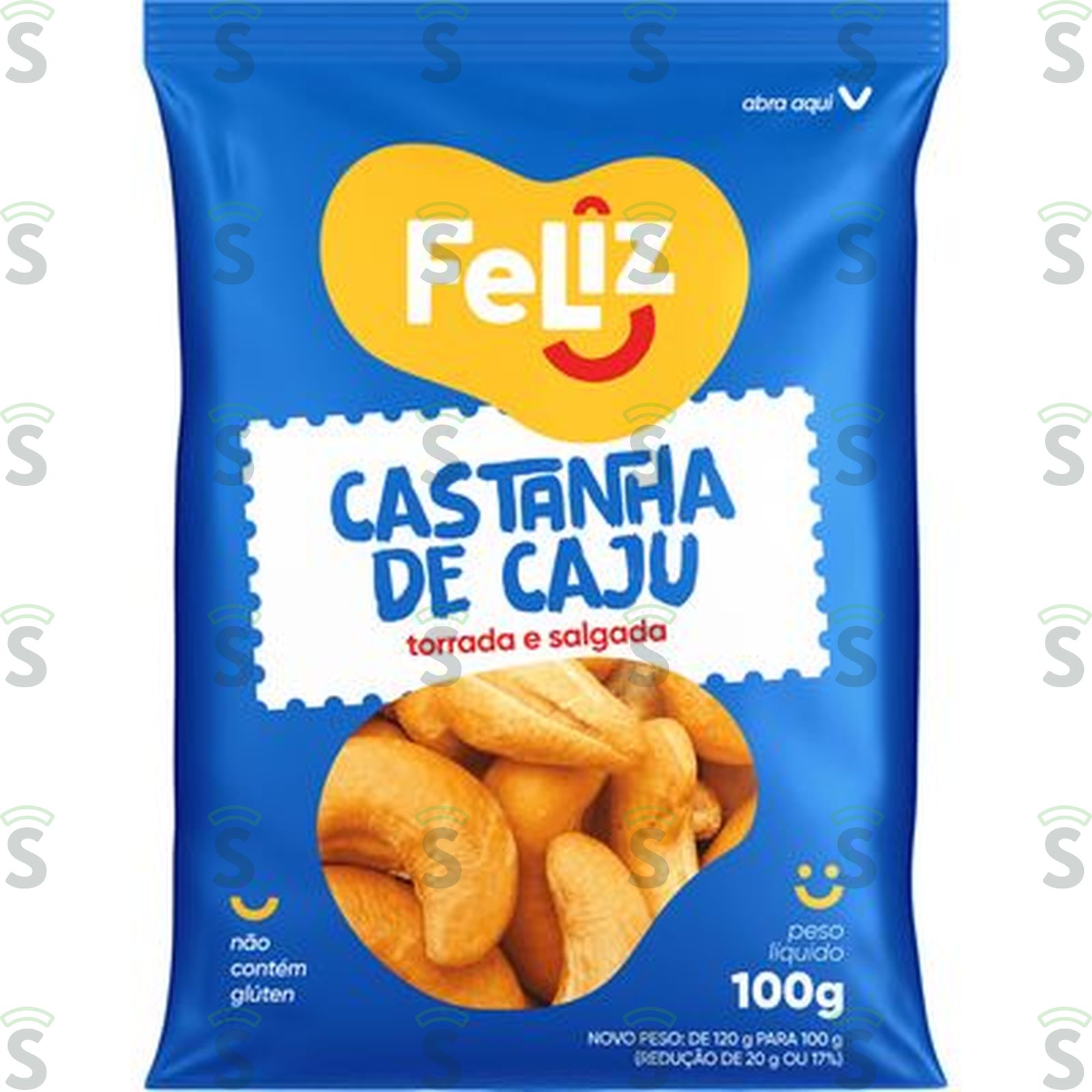 CASTANHA CAJU FELIZ 100G TORRADA E SALGADA