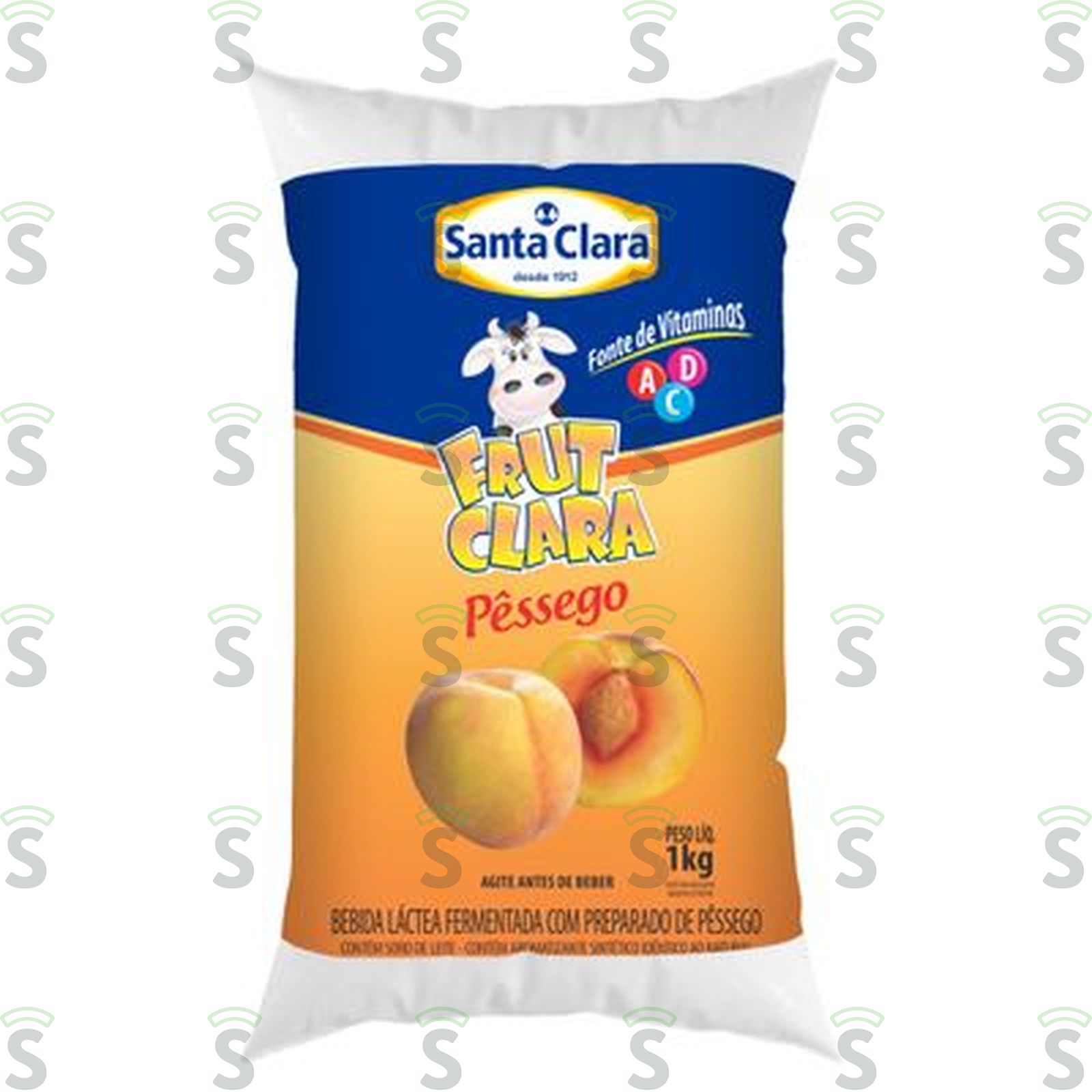 Bebida Láctea Santa Clara Frut Pêssego Saco 1LT