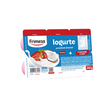 Iogurte com Polpa Frimesa 540g - Morango com Coco