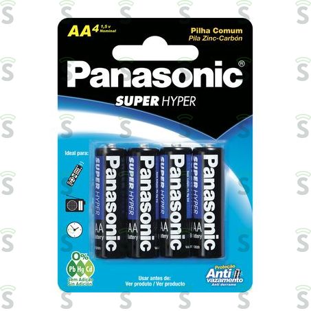  Pilha Panasonic Super Hyper Pequena 4un