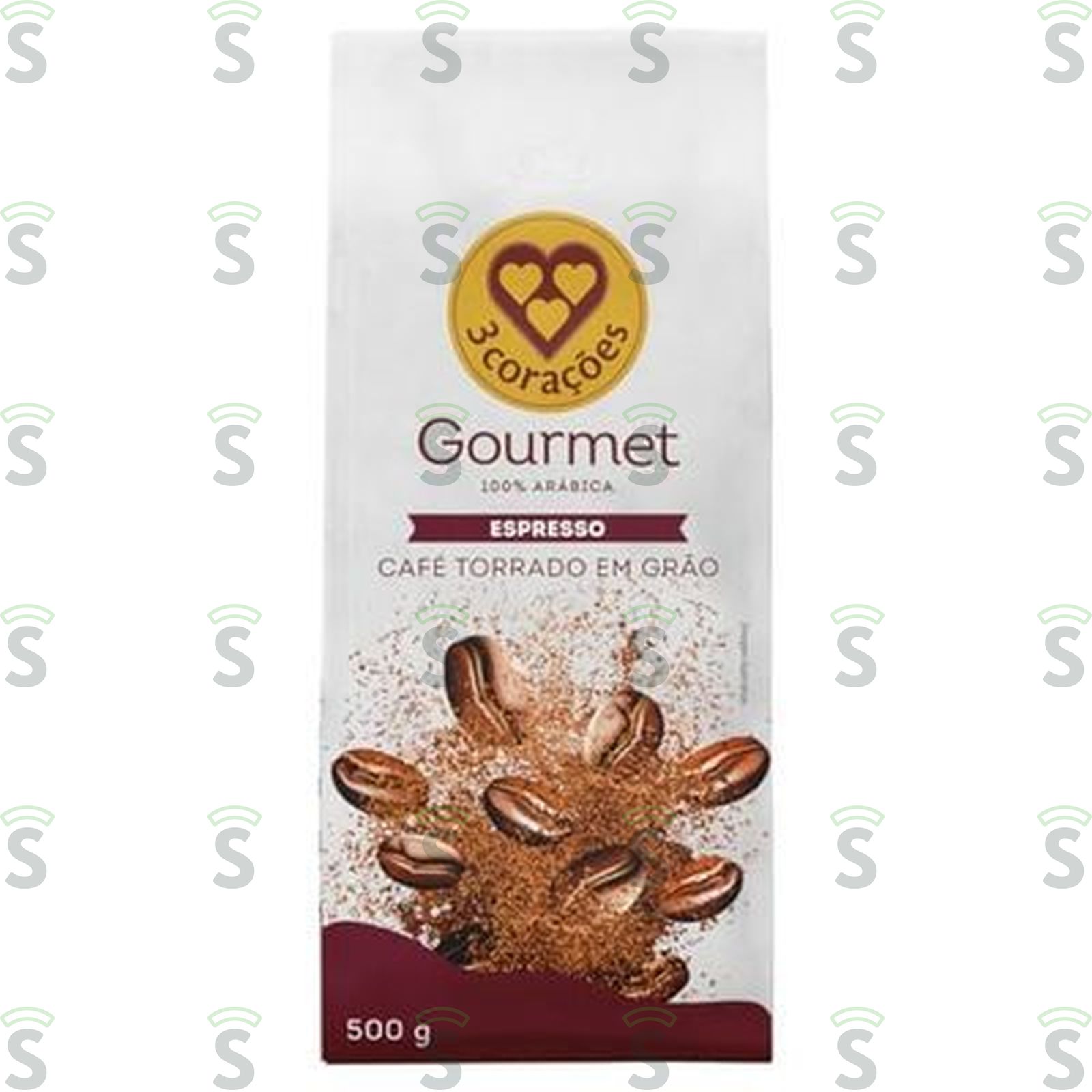 CAFE EM GRAO 500G 3 CORACOES GOURMET
