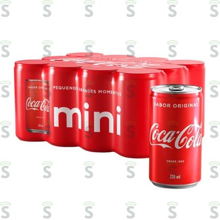  Refrigerante Mini Coca-cola Garrafa 220ml - Pacote Com 6un - 1.3ml