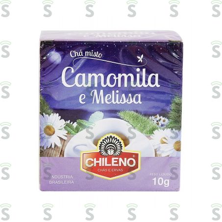  Chá Misto Chileno Capim-cidreira, Camomila, Melissa, Hortelã e Funcho Caixa Com 10un - 10gr