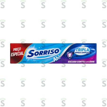  Creme Dental Sorriso Tripla Limpeza Completa Caixa 120g