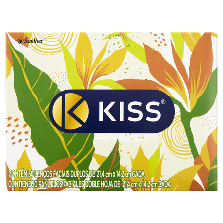 Lenço de Papel Kiss Com 50 Lenços - Caixa