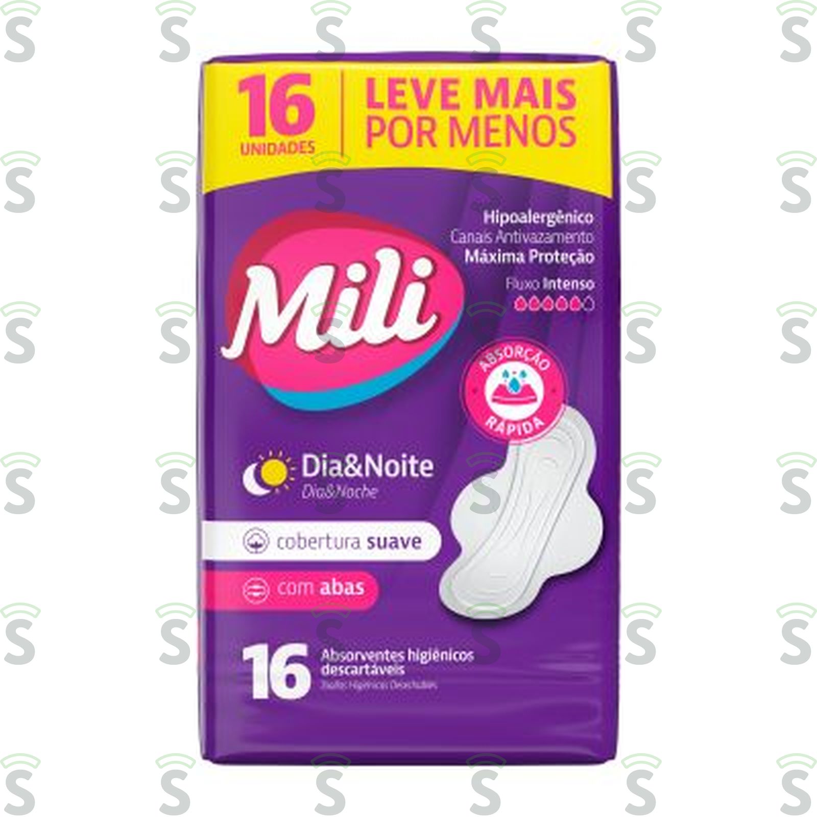 Absorvente Mili Proteção Discreta com Abas Pacote Leve Pague 14n 16UN