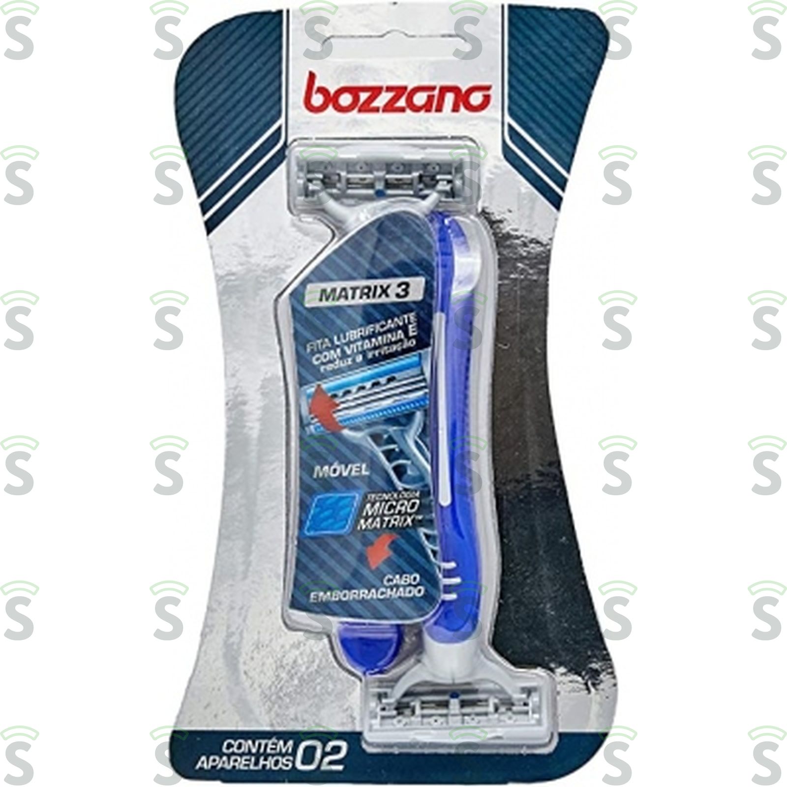 Aparelho de Barbear Bozzano Matrix3 Embalagem 2UN