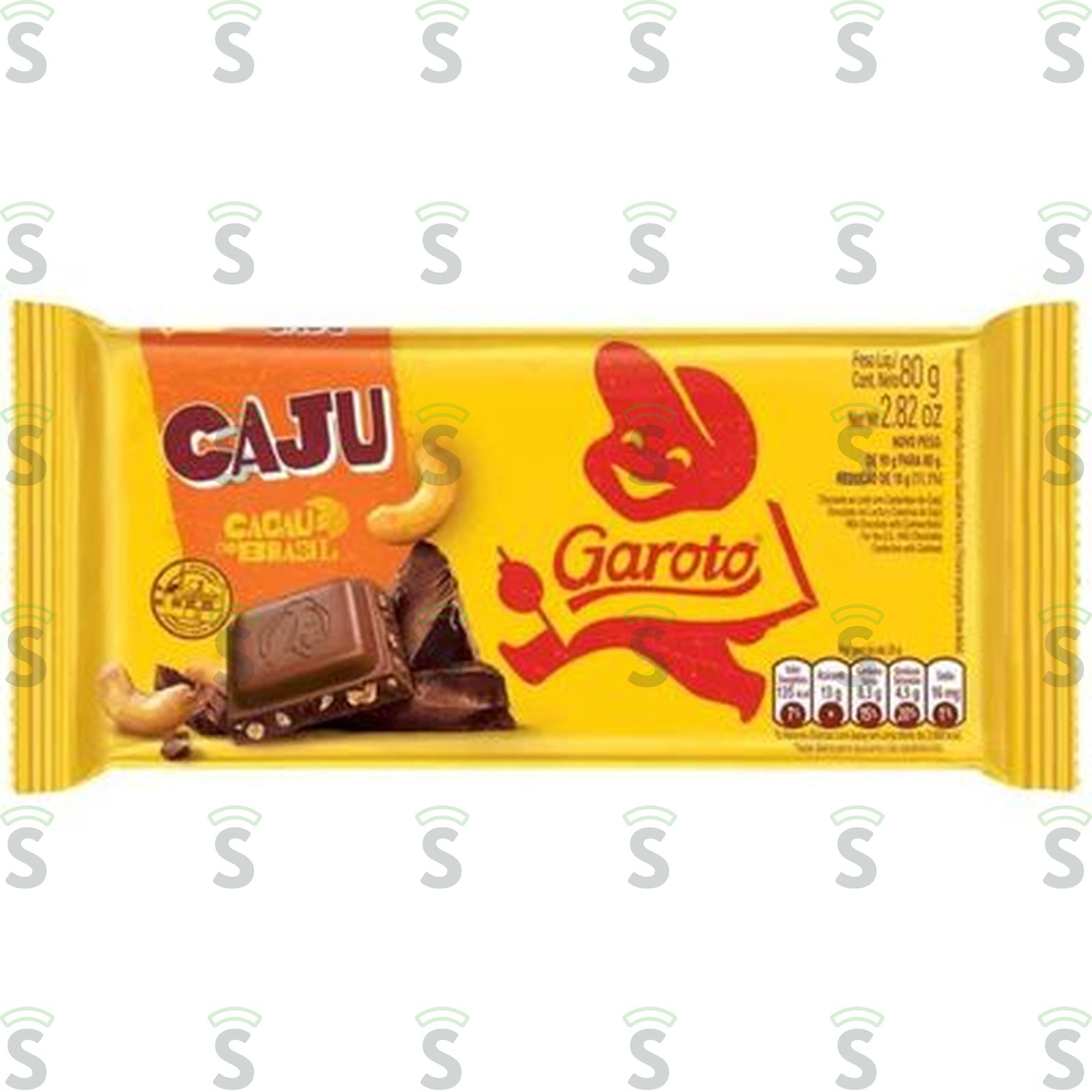 Garoto-chocolate 80g castanha caju