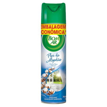 Purificador de Ar Aerossol Bom Ar 360ml - Cheirinho de Limpeza - Embalagem Econômica