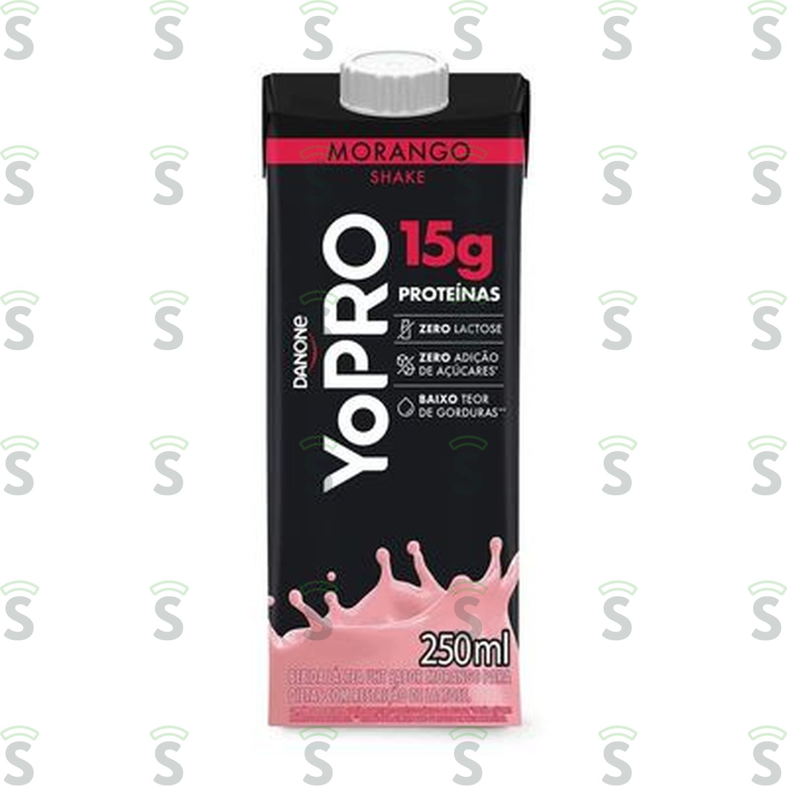 Bebida Láctea UHT Danone Yopro Sabor Morango Caixa com Tampa 250ml