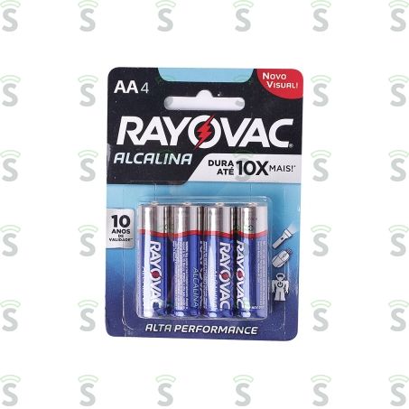  Pilha Rayovac Alcalina Pequena Aa Embalagem 4un