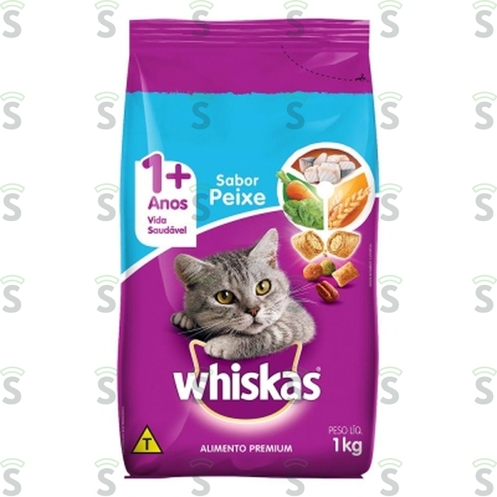 Ração Para Gatos Adultos Whiskas Peixe 1KG