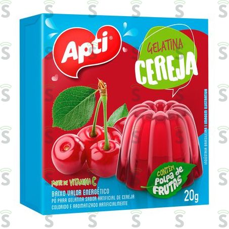  Gelatina Apti Sabor Cereja Caixa 20gr