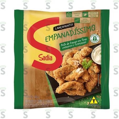  Peito de Fgo Em Tiras Sadia 400g Empanado Temp.