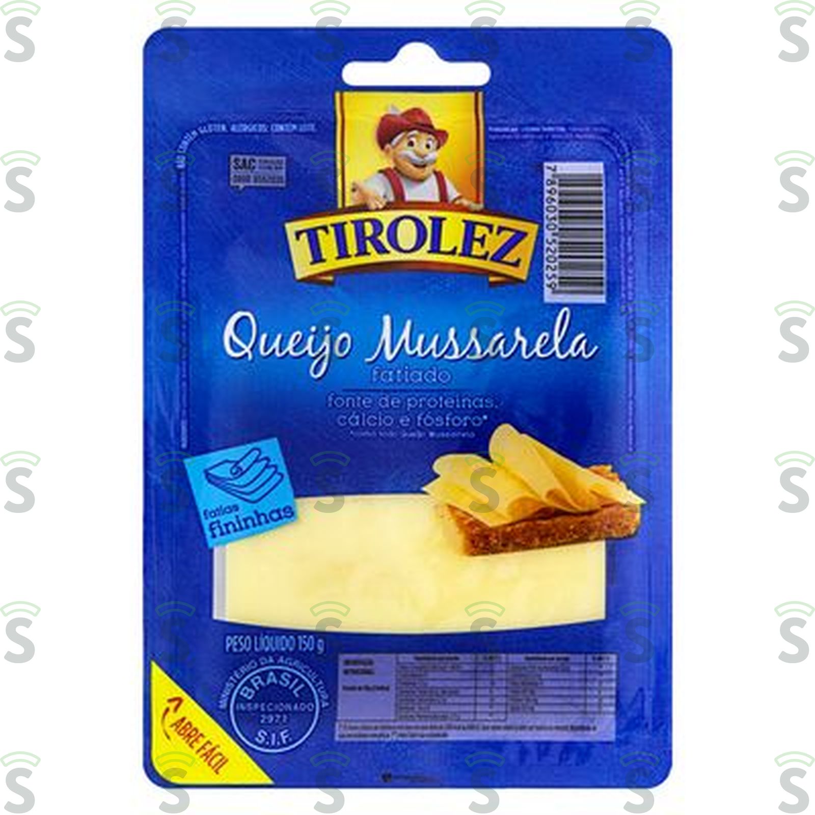 Queijo Mussarela Tirolez Fatiado 150G
