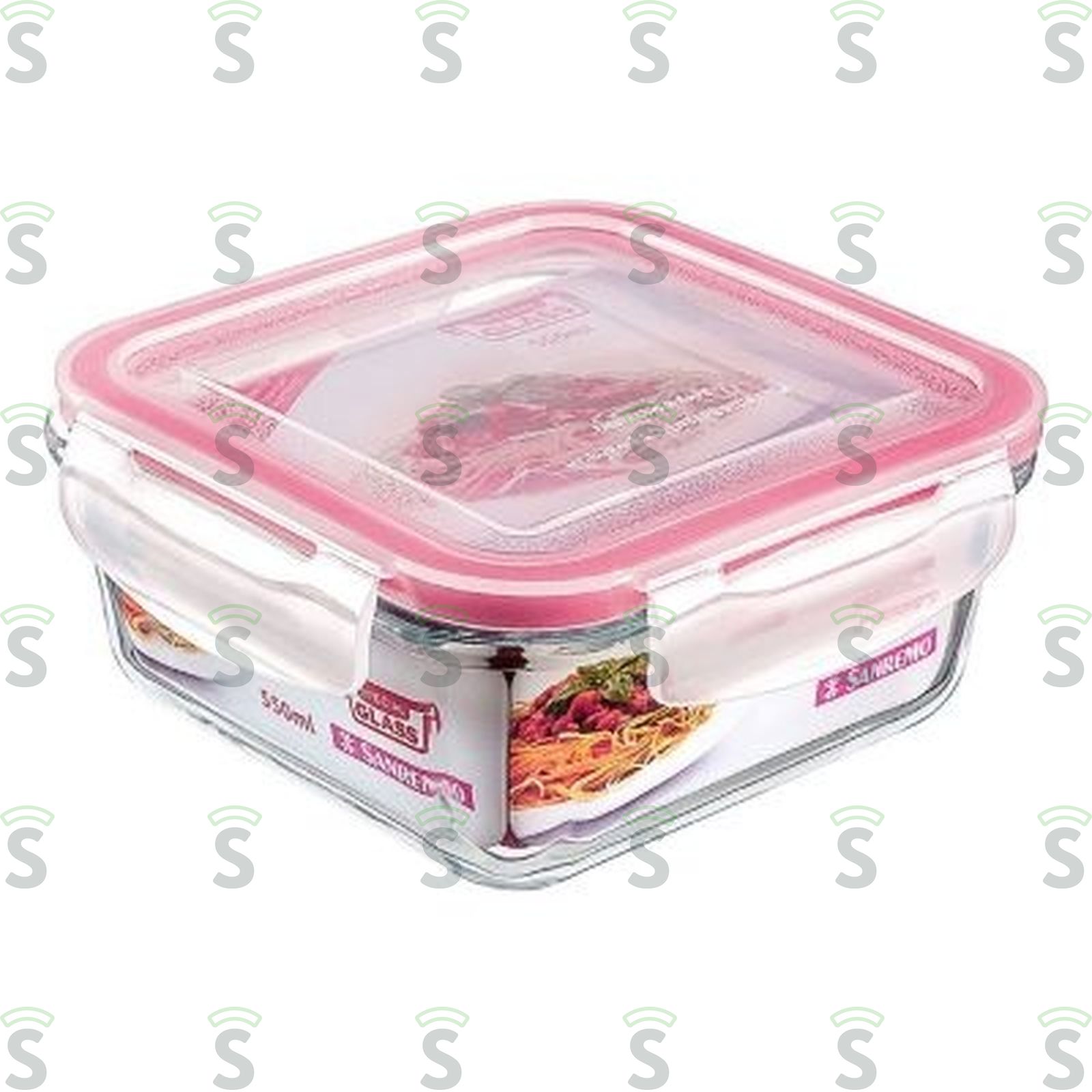 Pote de Vidro Sanremo Quadrado Unidade Ref Sr75 550ML