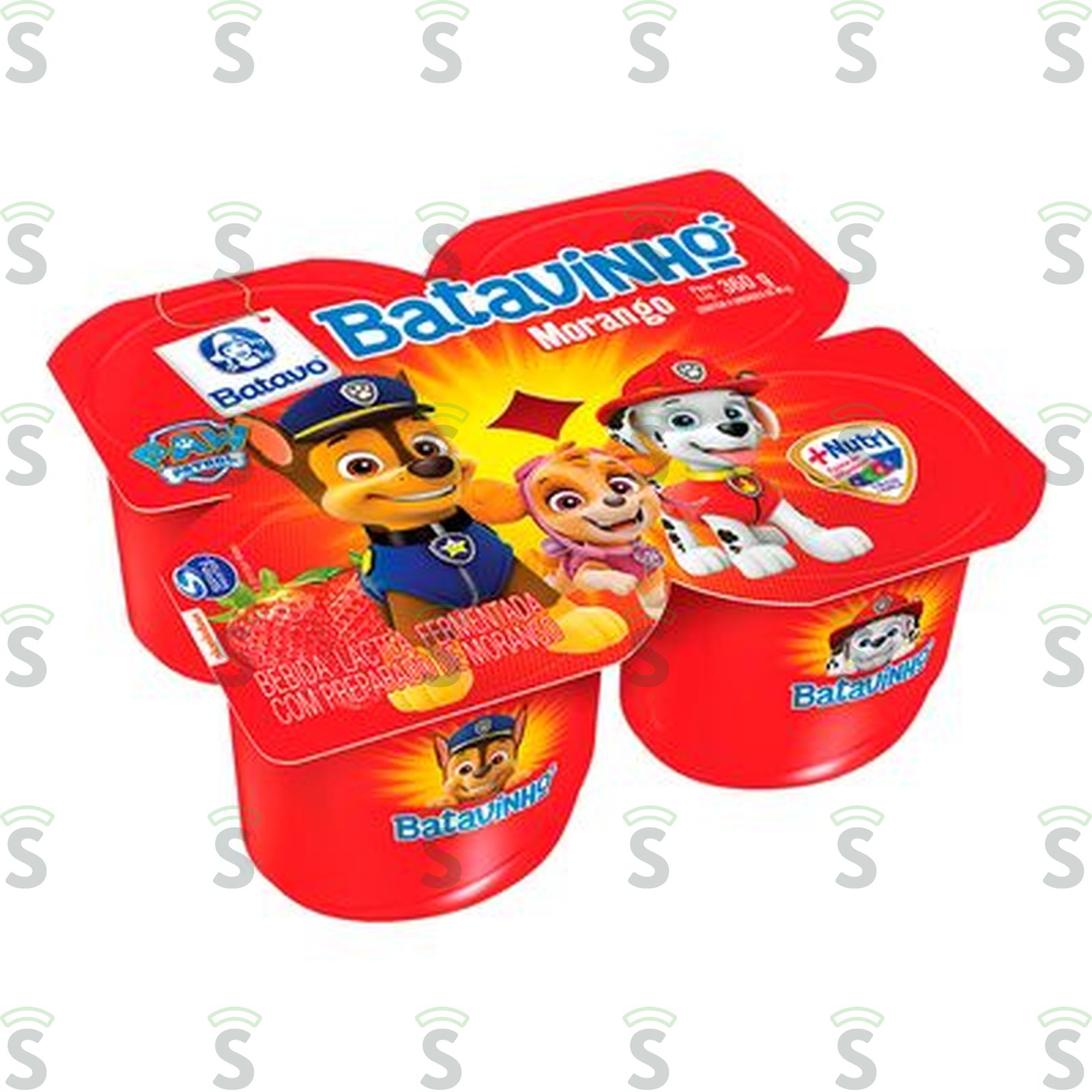 Bebida Láctea Batavo Patrulha Canina Tradicional Sabor Morango 360G