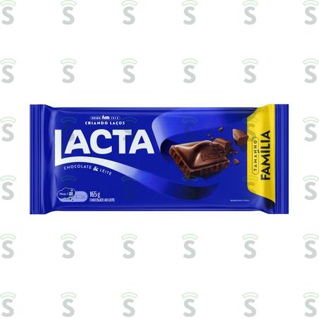  Chocolate Barra Lacta Ao Leite Embalagem 165g